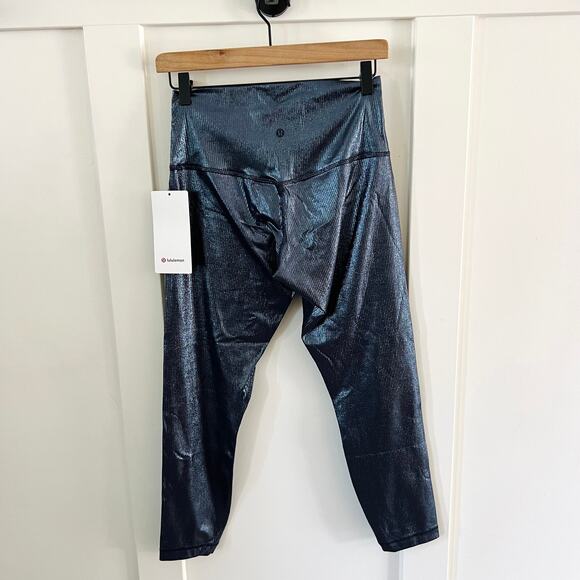 NEW Lululemon Align™ High-Rise Ribbed Legging 25" Blue Shine Women's Size 8 - Picture 5 of 9